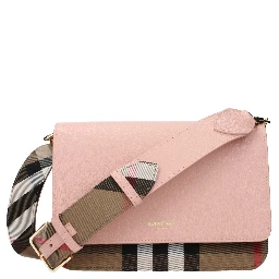 Pink Leather Crossbody Bag