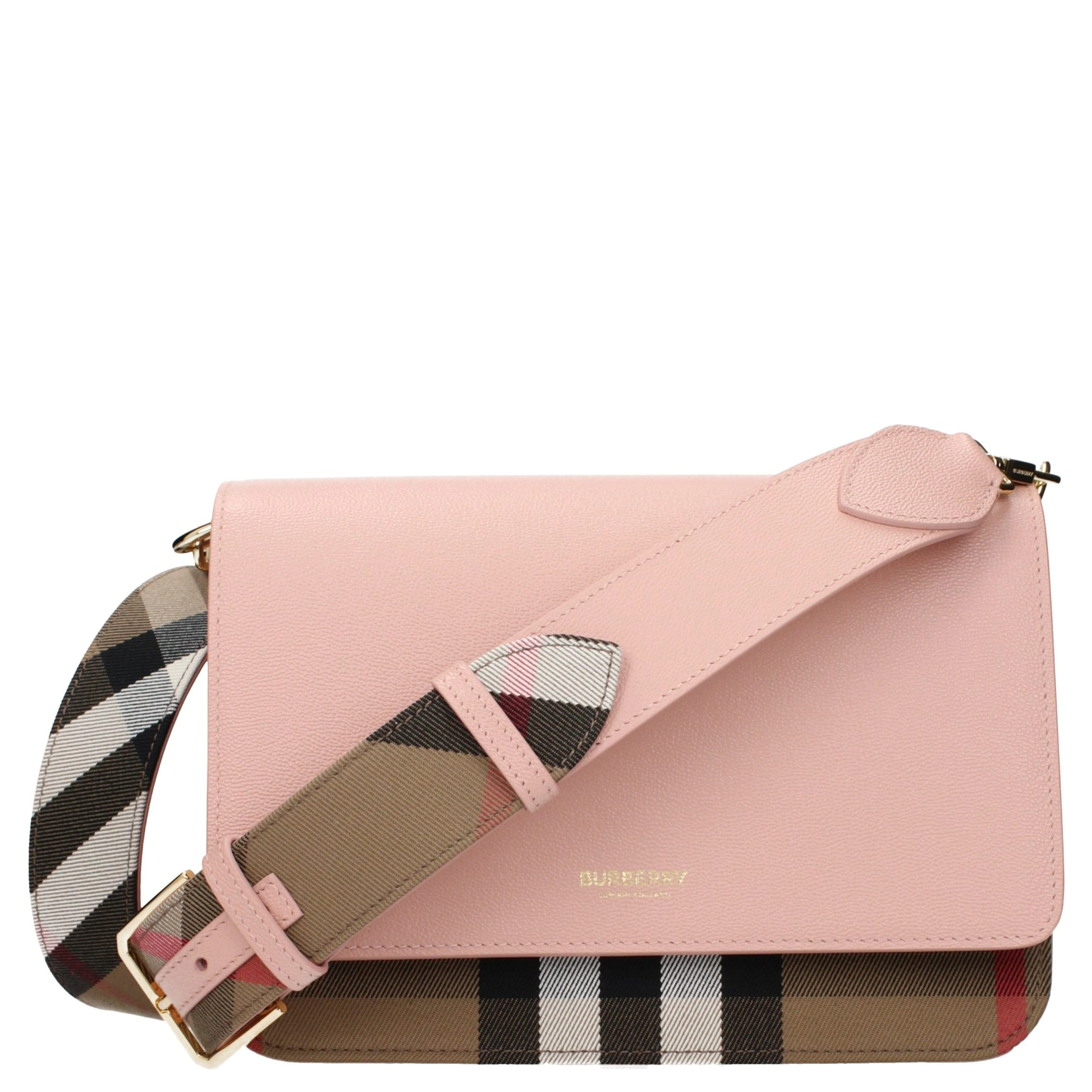 Pink Leather Crossbody Bag