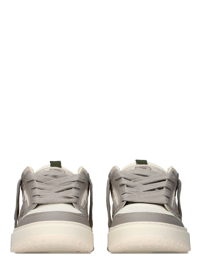 White Leather Chunky Sneakers