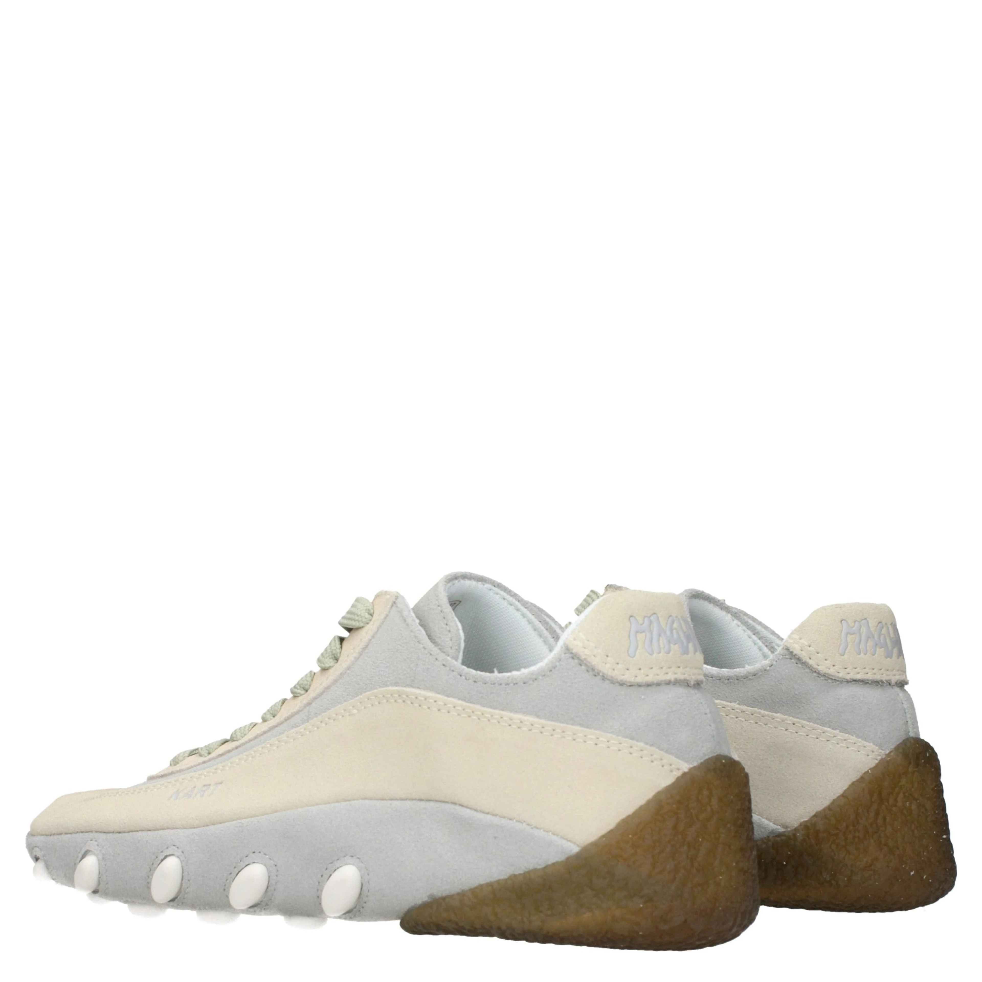Beige Leather Sneakers