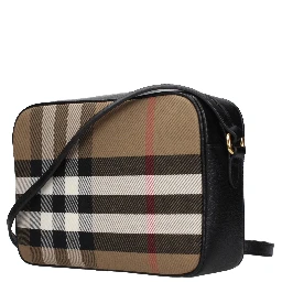 Beige Fabric Crossbody Bag