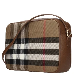 Beige Fabric Crossbody Bag