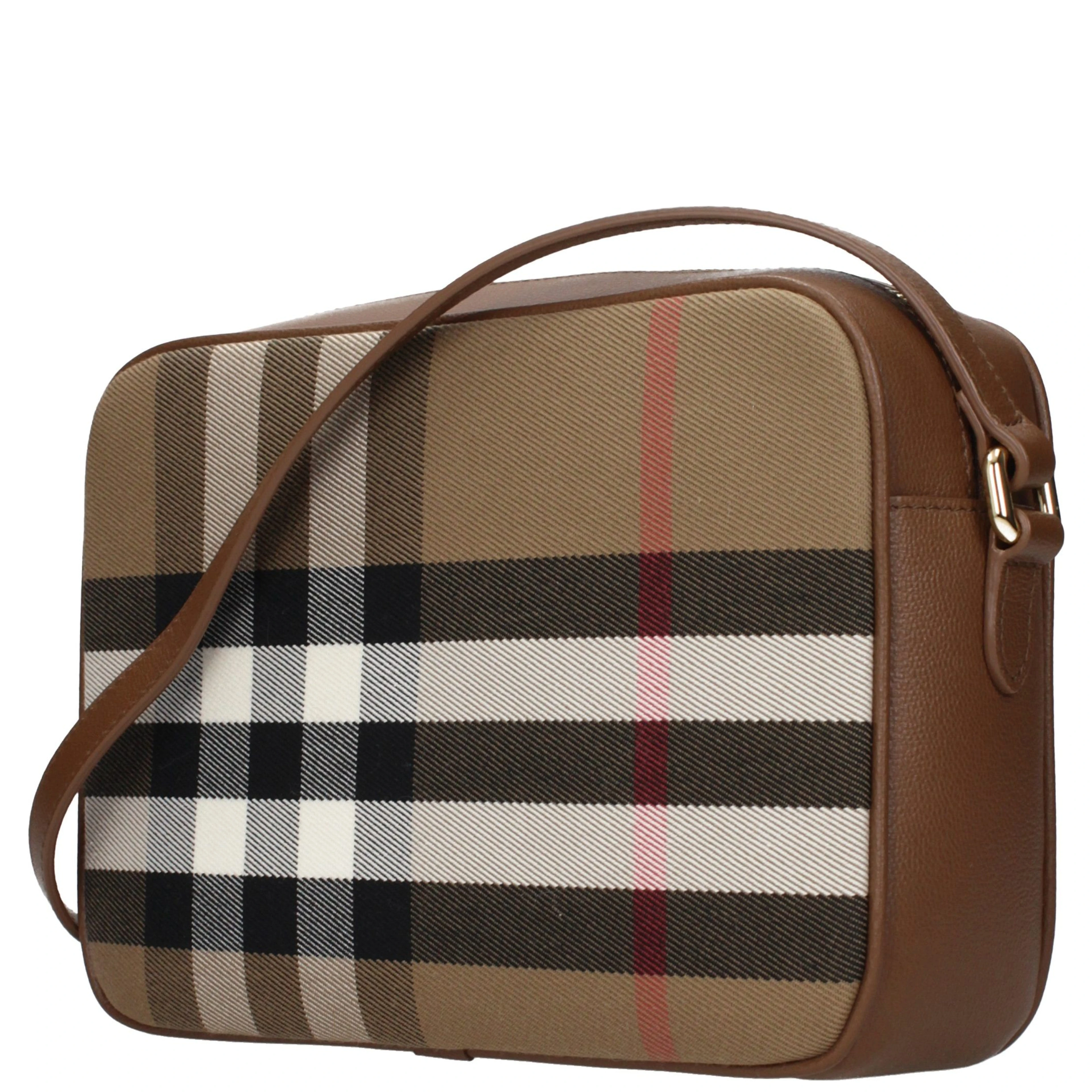 Beige Fabric Crossbody Bag