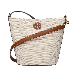 Beige Fabric Crossbody Bag