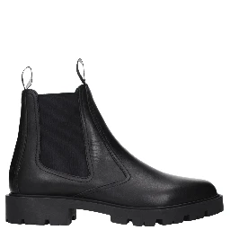 Black Leather Ankle Boots