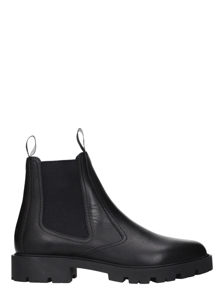 Black Leather Ankle Boots