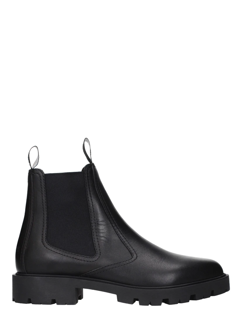 Black Leather Ankle Boots
