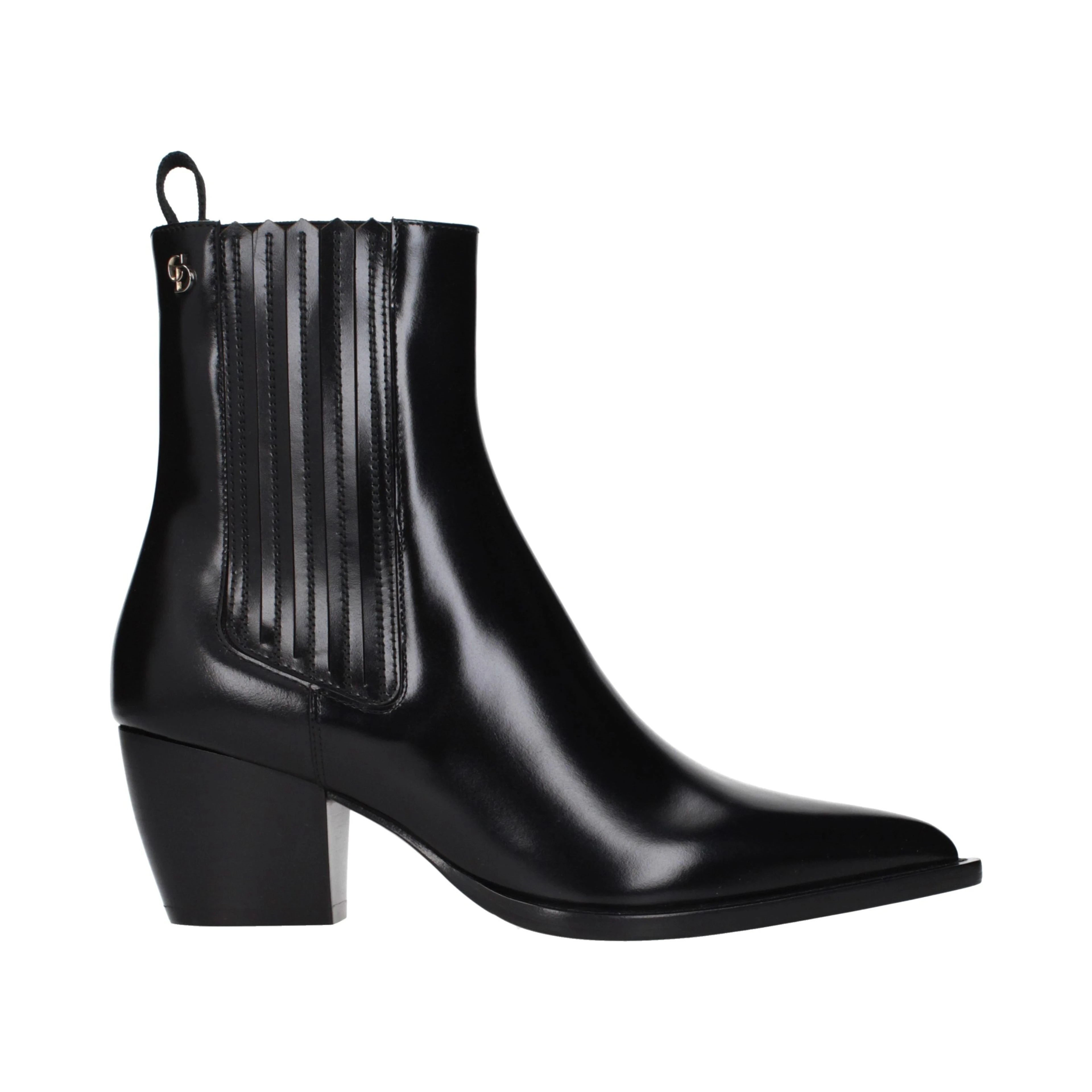 Black Leather Ankle Boots