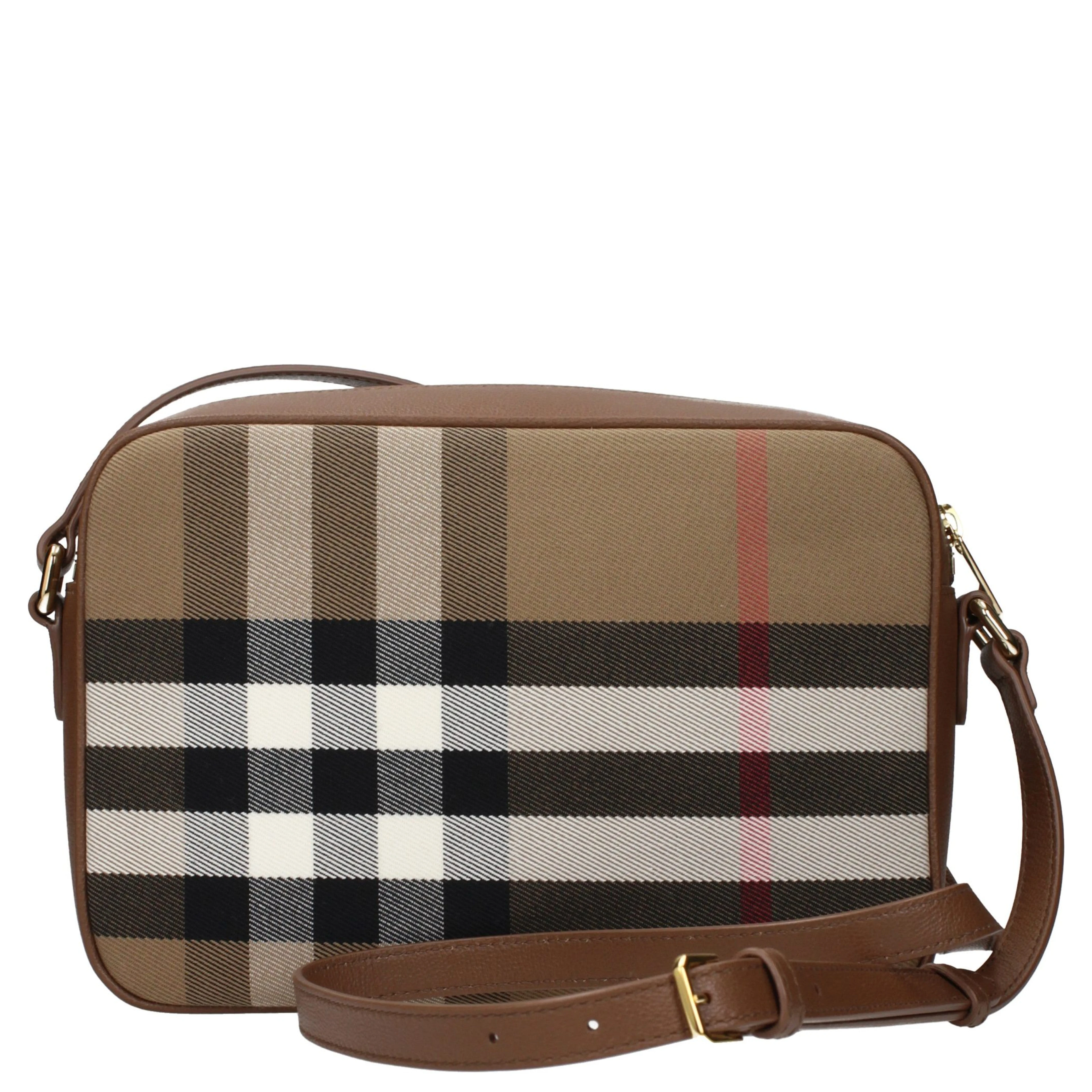 Beige Fabric Crossbody Bag