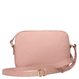 Pink Leather Crossbody Bag