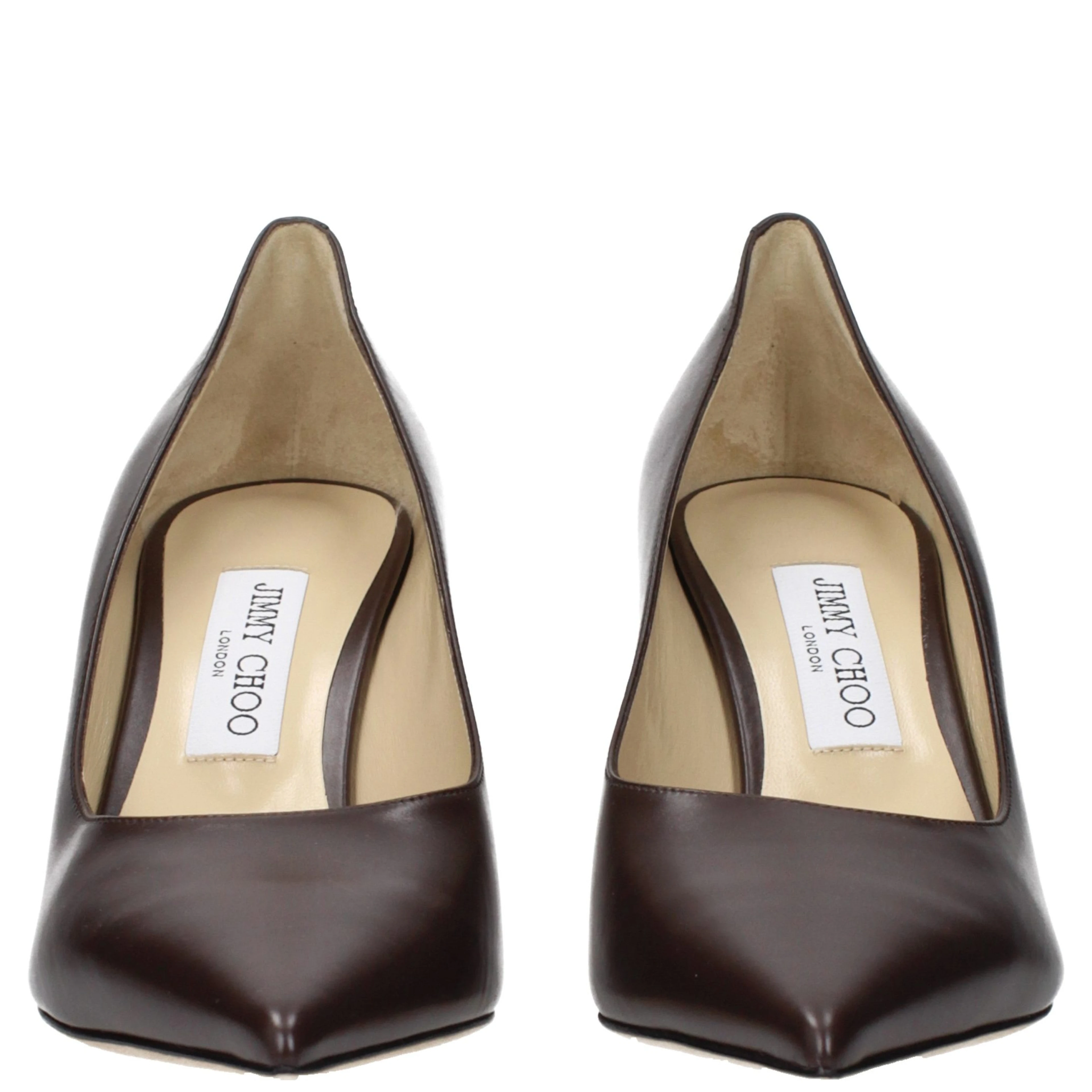 Brown Leather High Heel Pumps
