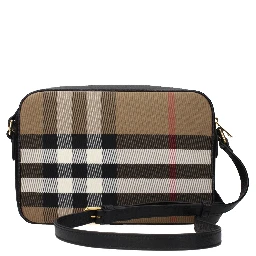 Beige Fabric Crossbody Bag