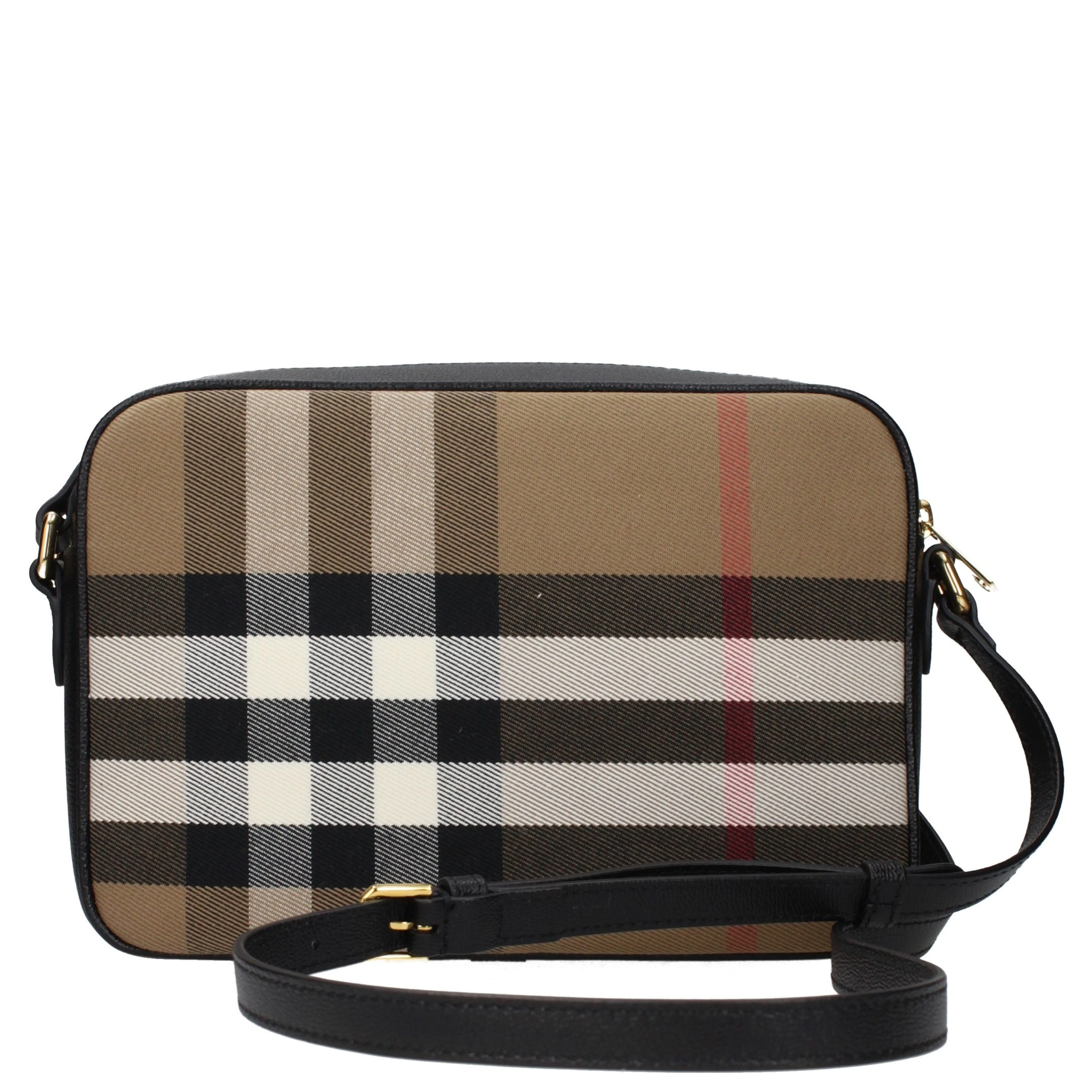 Beige Fabric Crossbody Bag