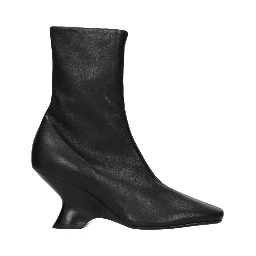 Black Leather Ankle Boots