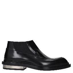 Black Leather Ankle Boots