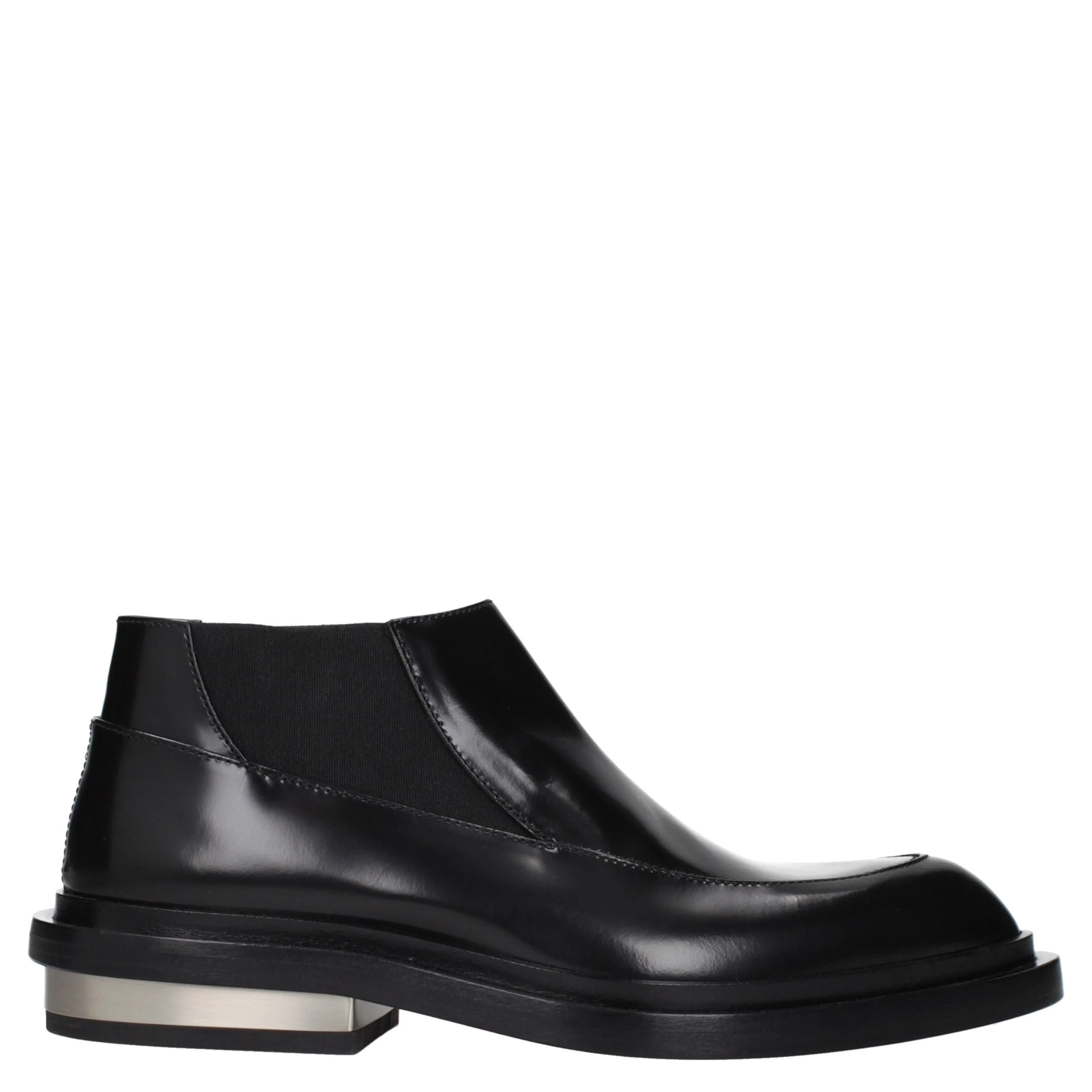 Black Leather Ankle Boots