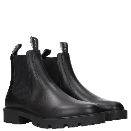 Black Leather Ankle Boots