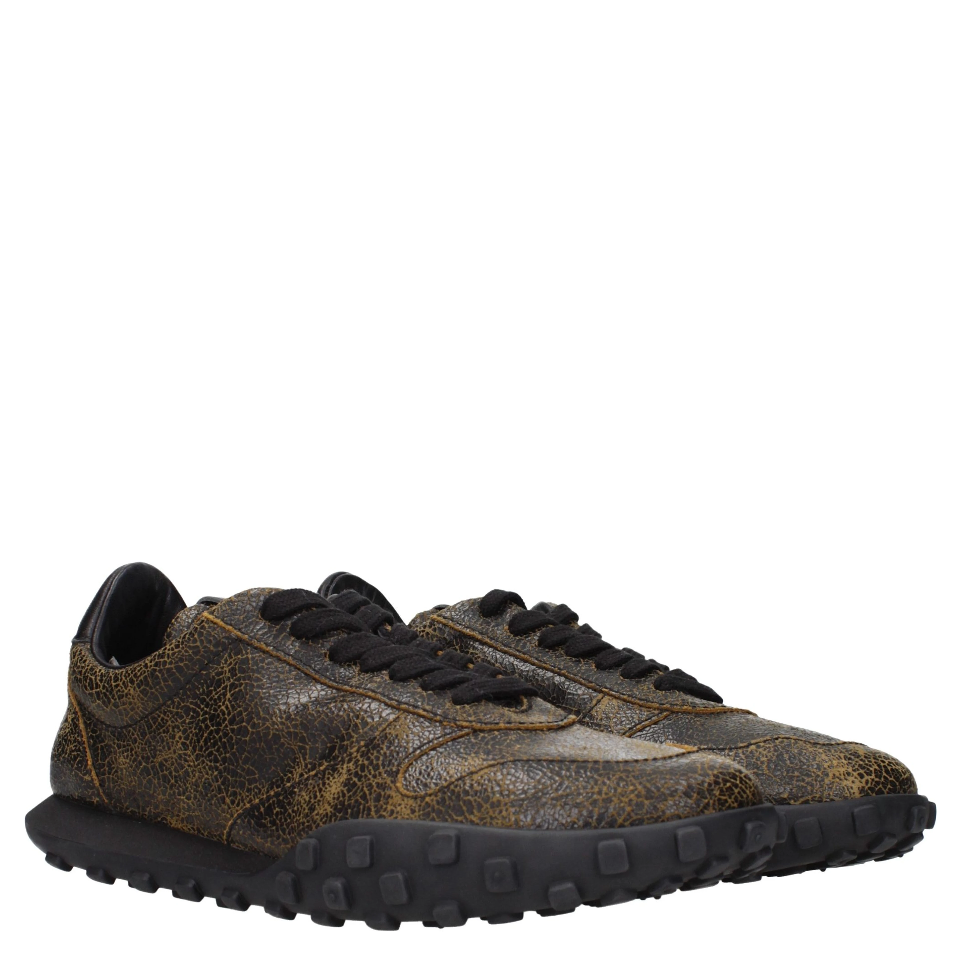 Black Leather Sneakers