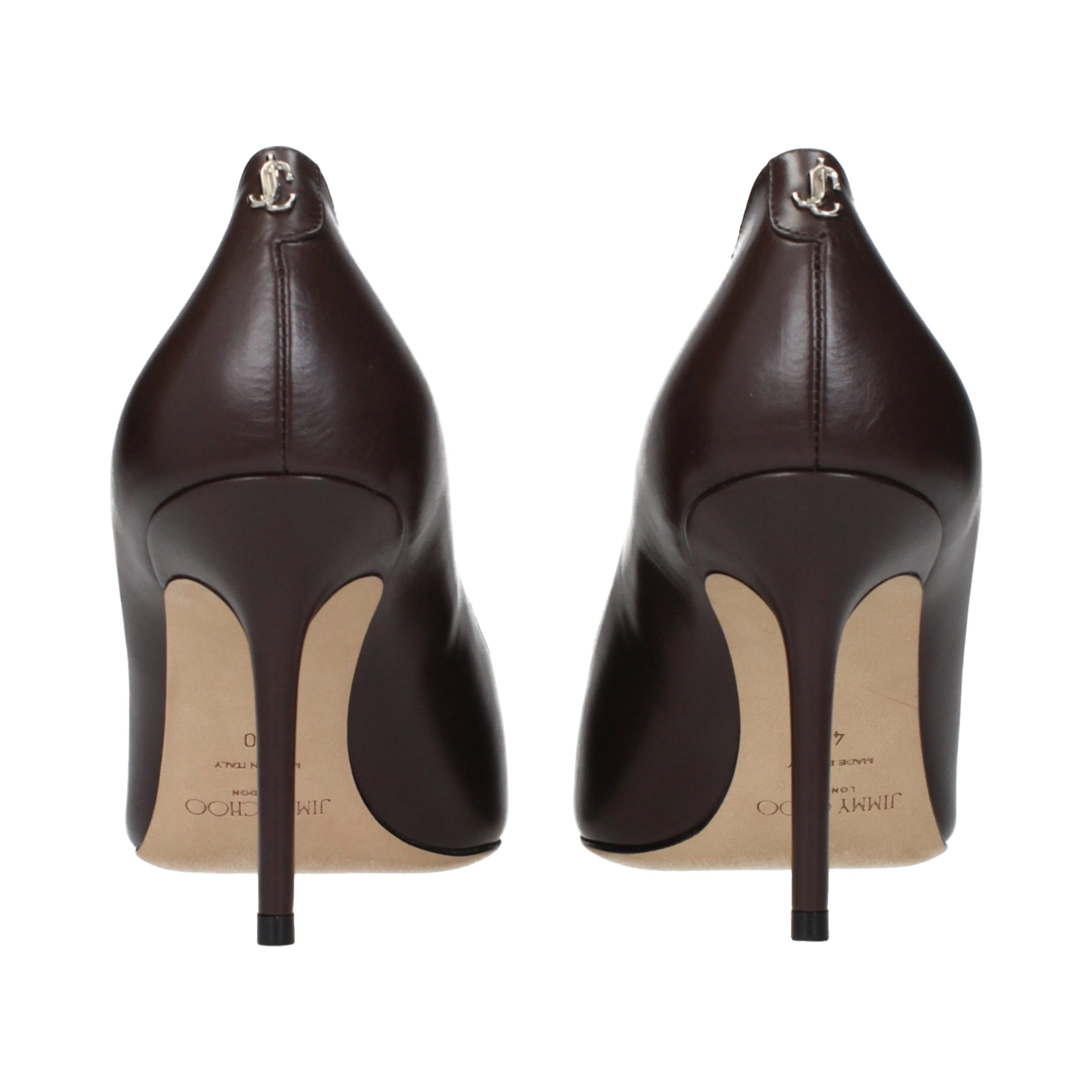 Brown Leather High Heel Pumps