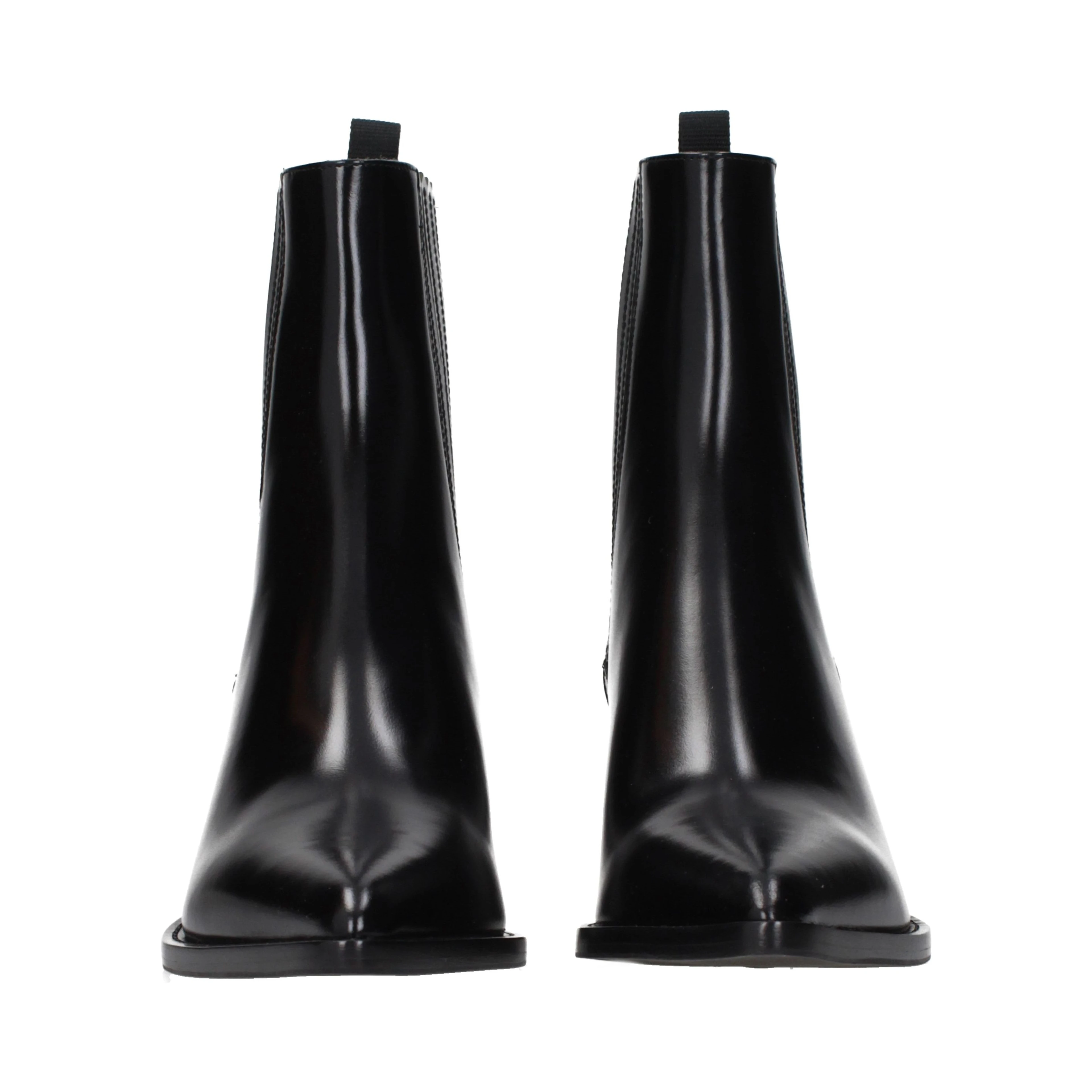 Black Leather Ankle Boots