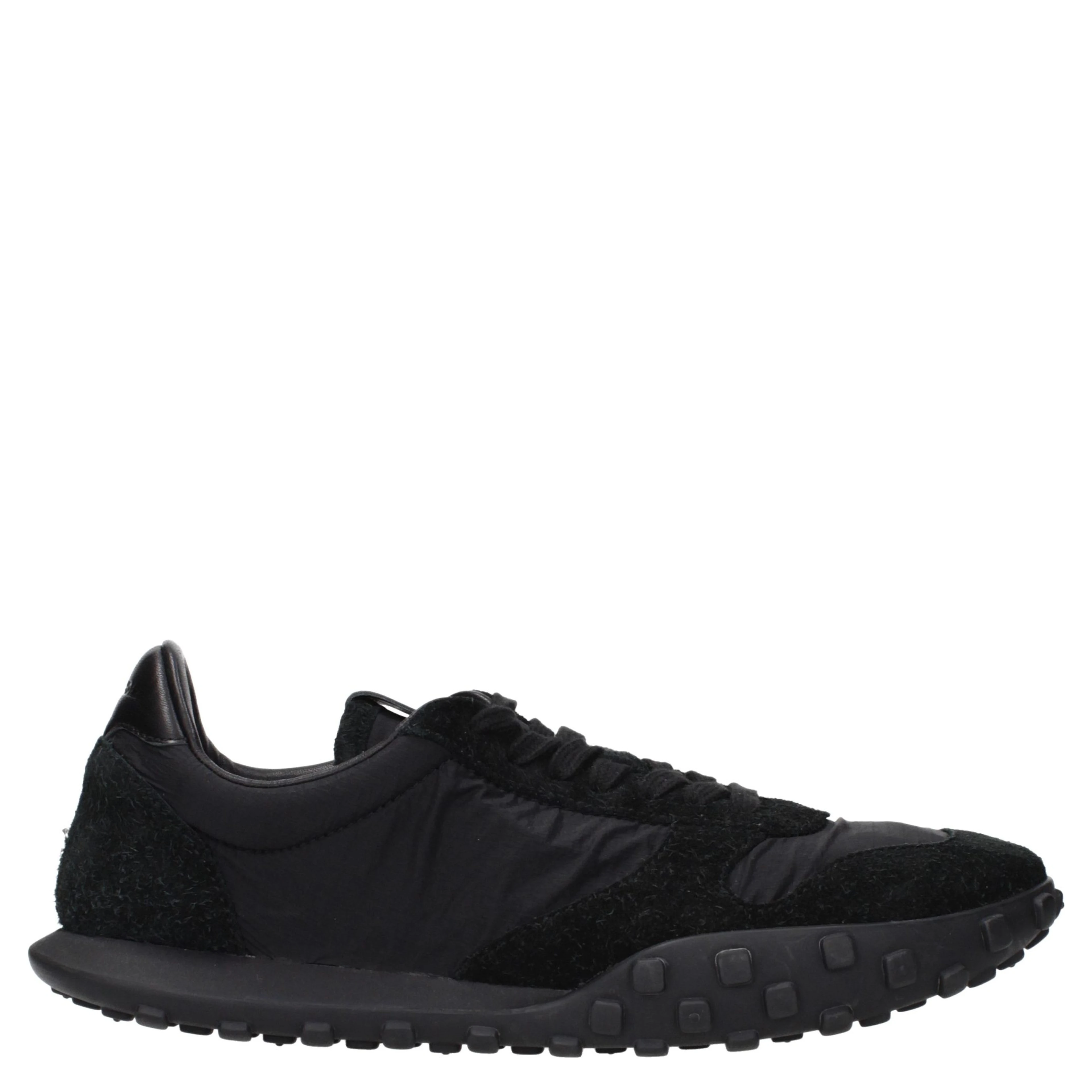 Black Fabric Sneakers