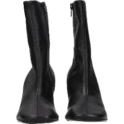 Black Leather Ankle Boots