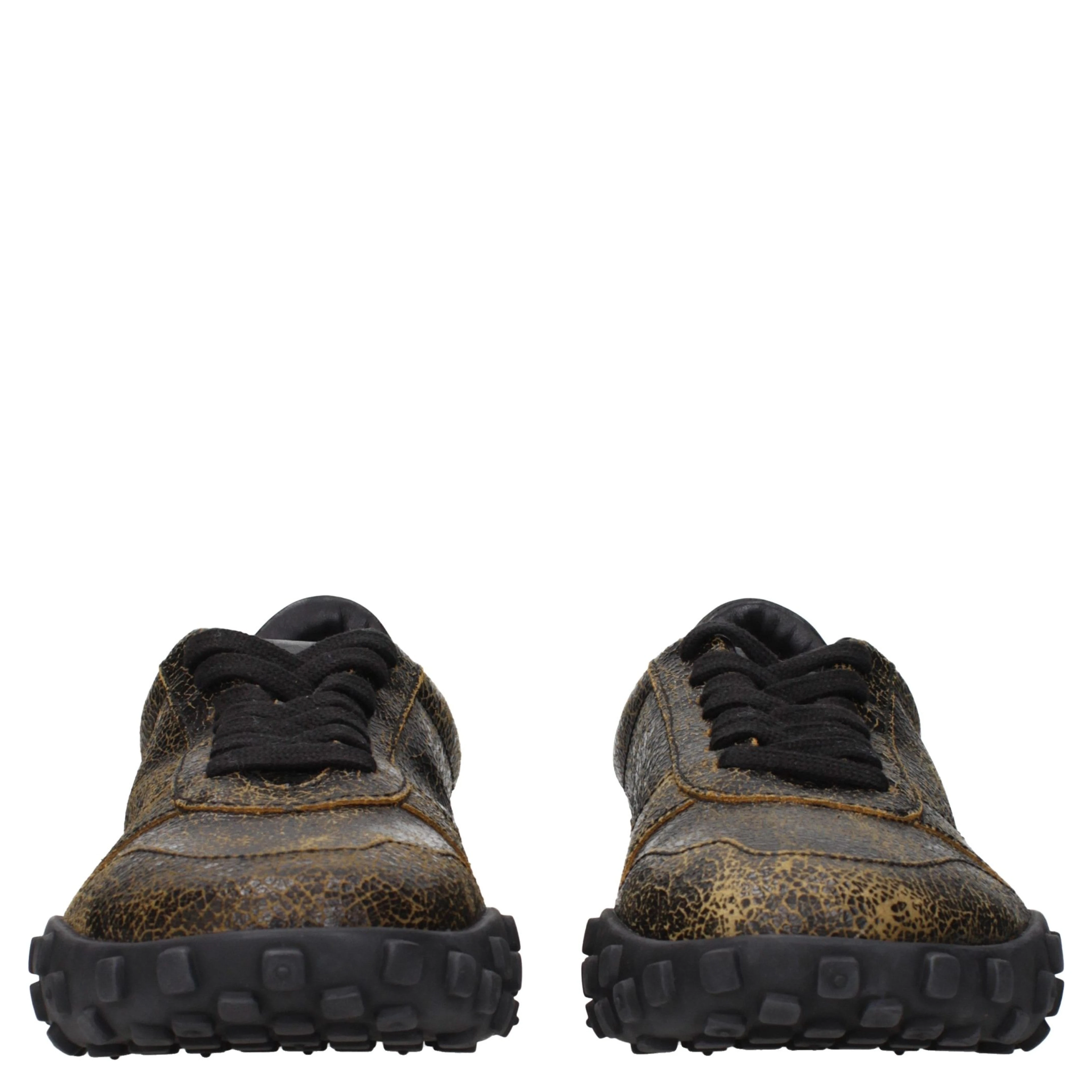 Black Leather Sneakers
