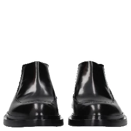 Black Leather Ankle Boots