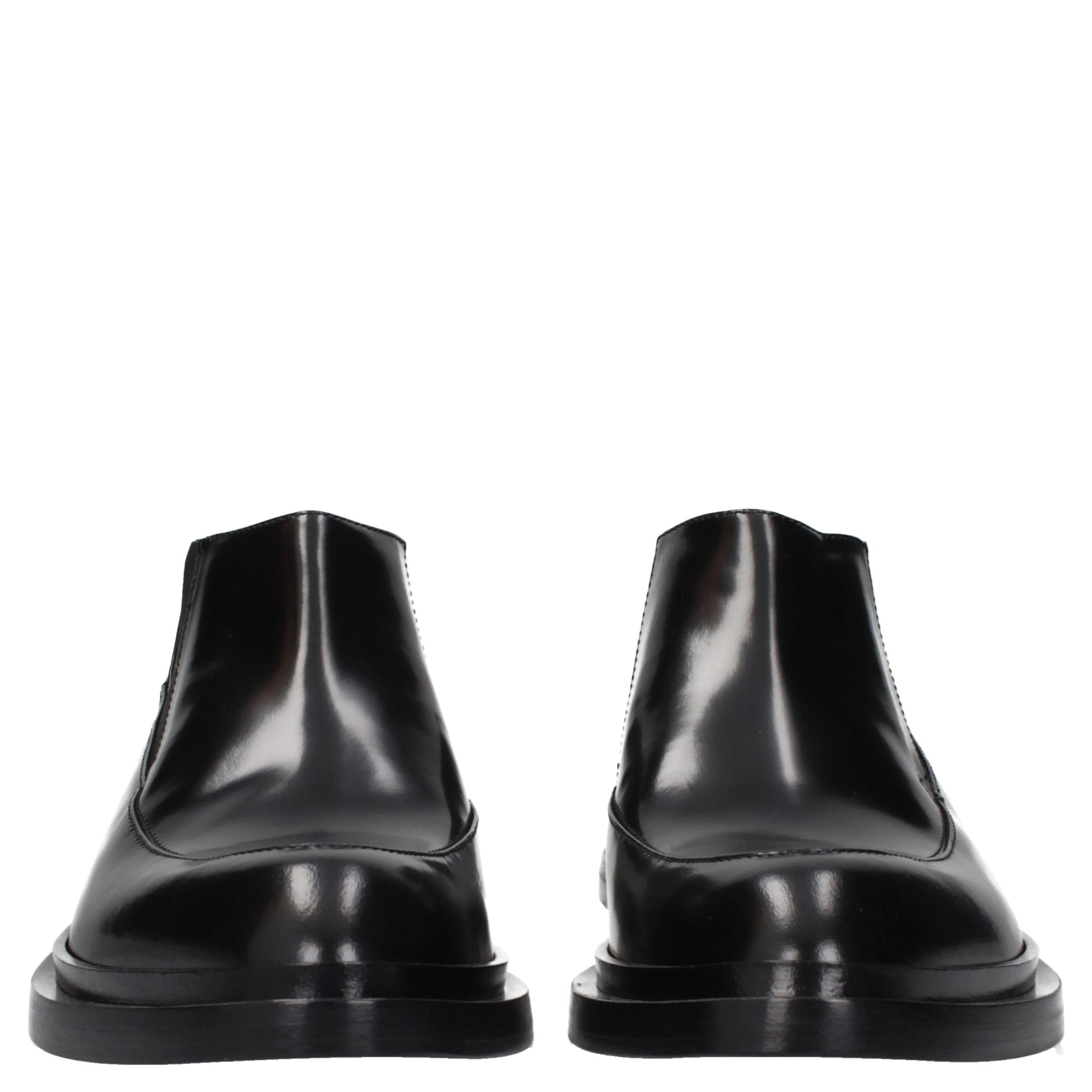 Black Leather Ankle Boots