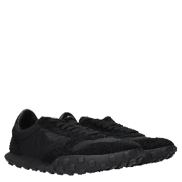 Black Fabric Sneakers