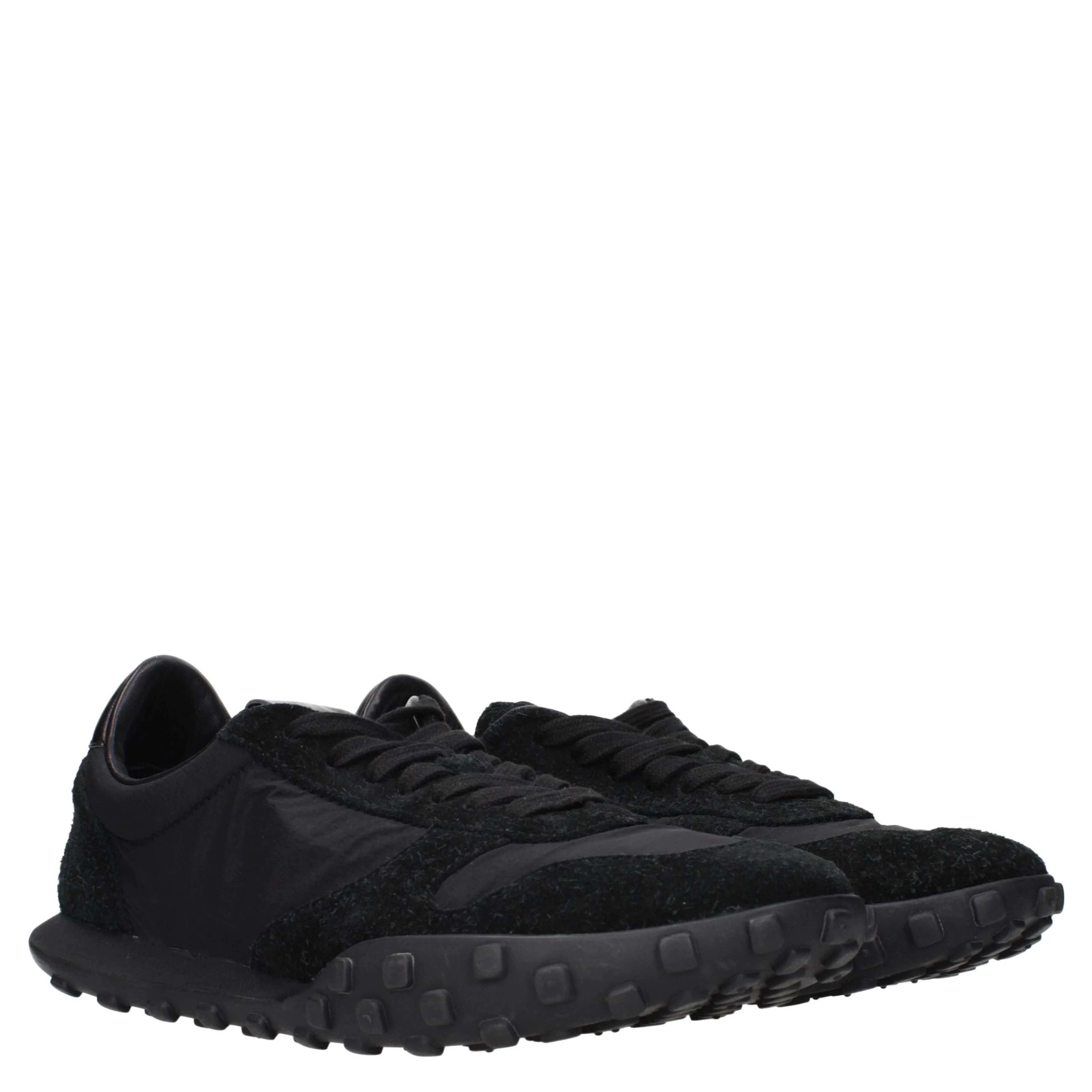 Black Fabric Sneakers