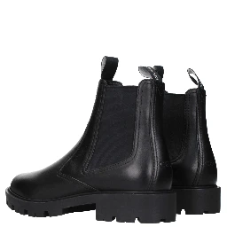 Black Leather Ankle Boots