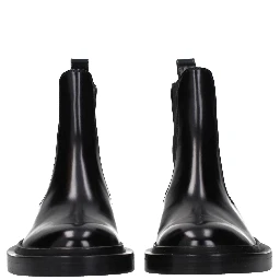 Black Leather Ankle Boots