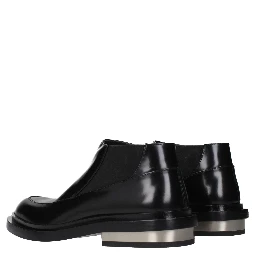 Black Leather Ankle Boots