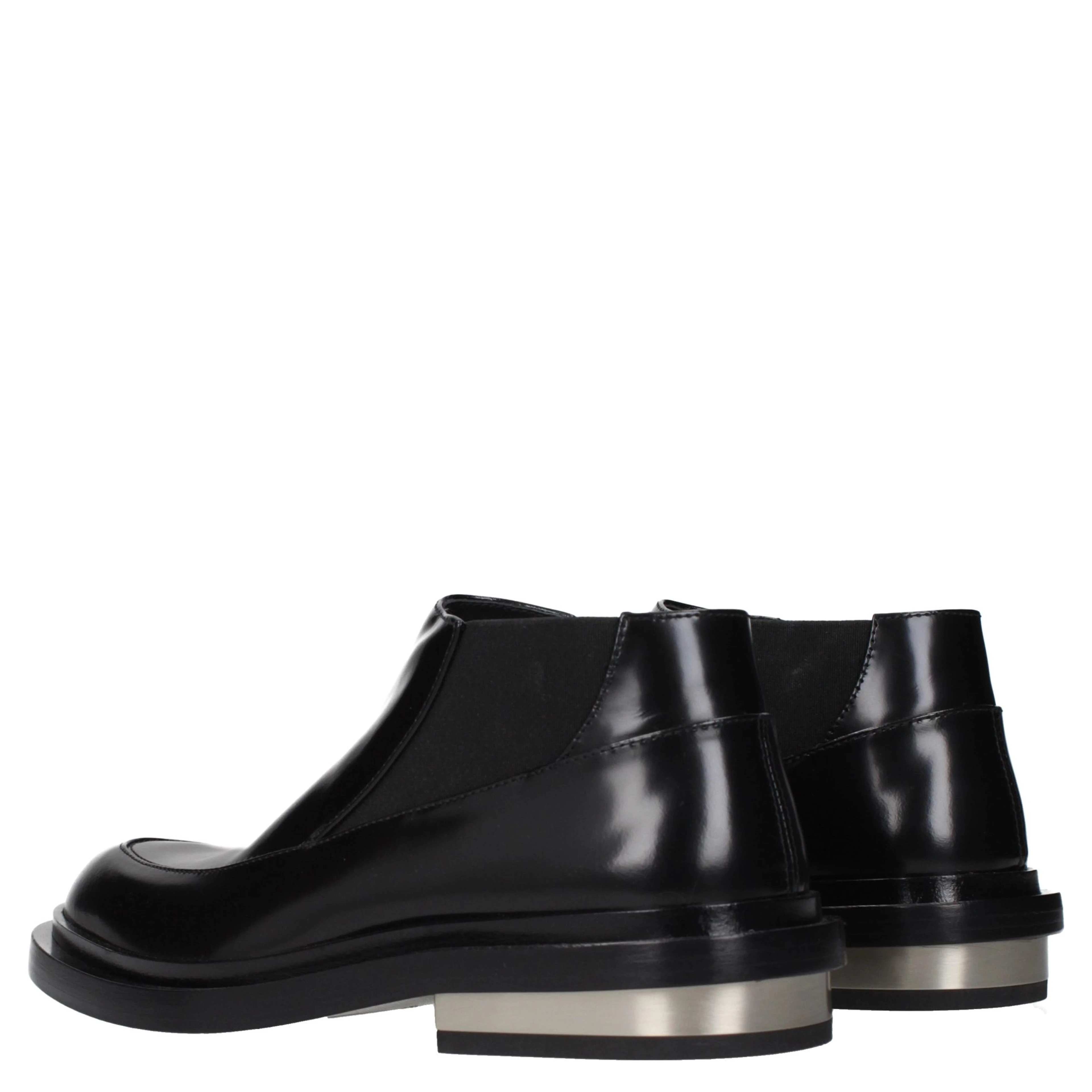 Black Leather Ankle Boots