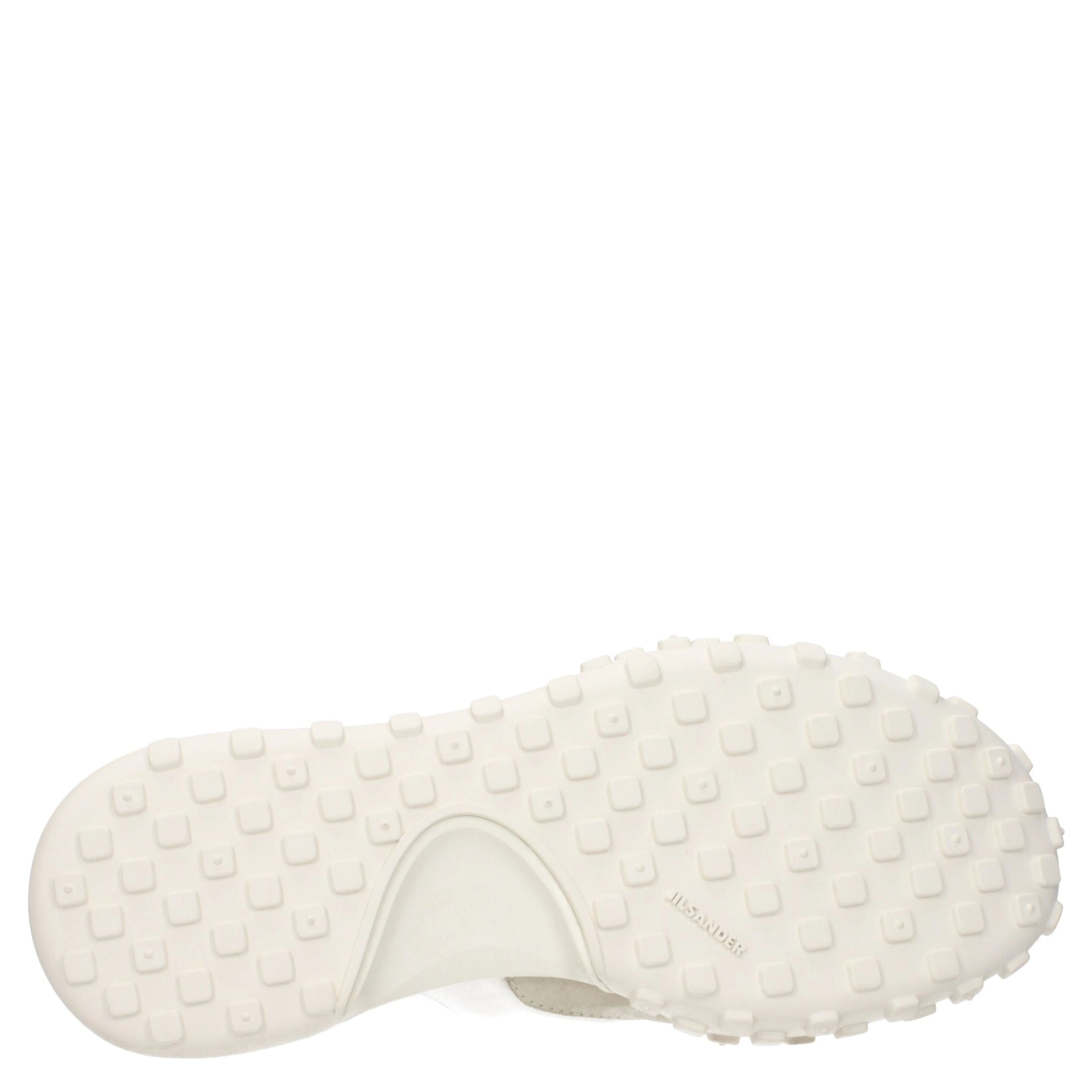 White Fabric High Top Sneakers