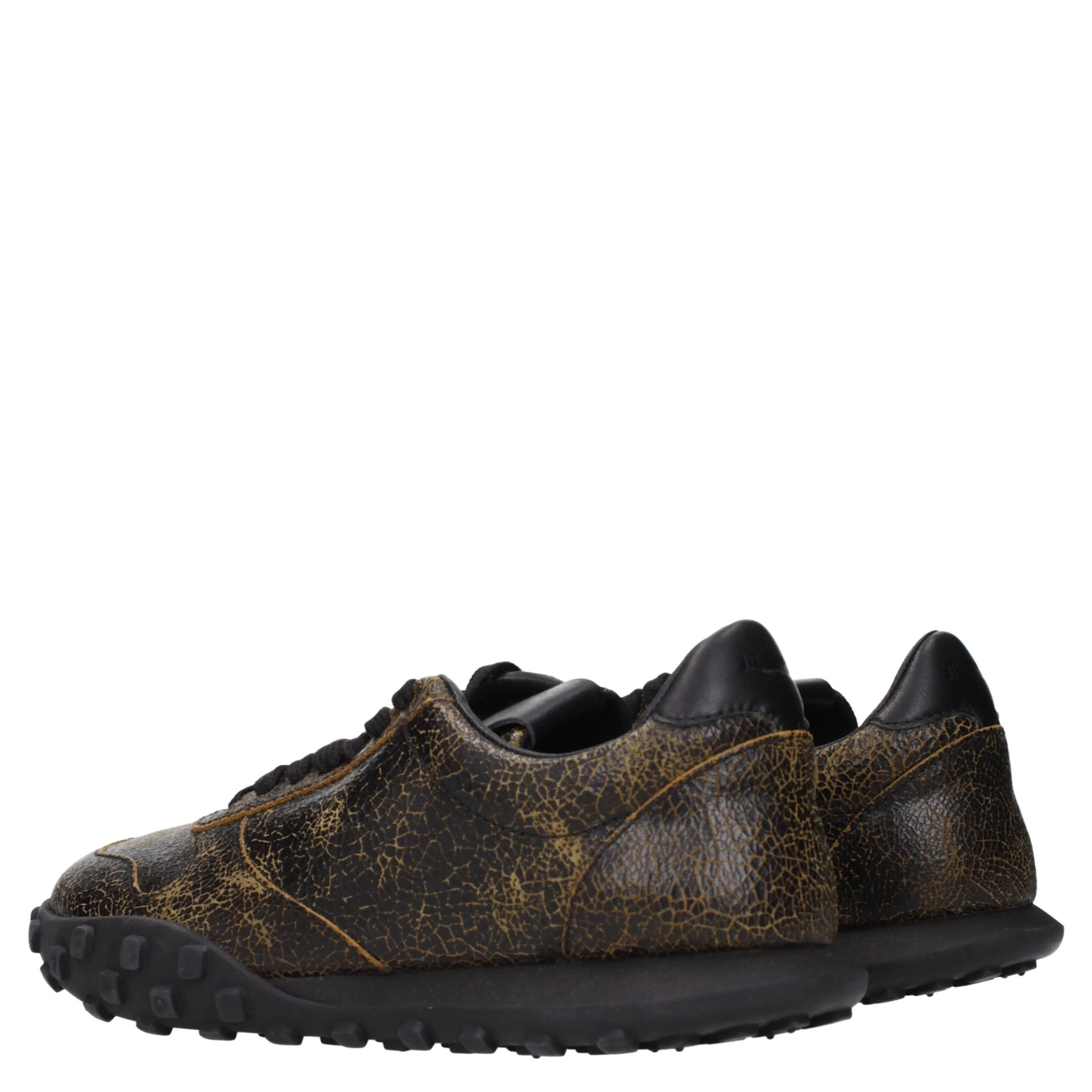 Black Leather Sneakers