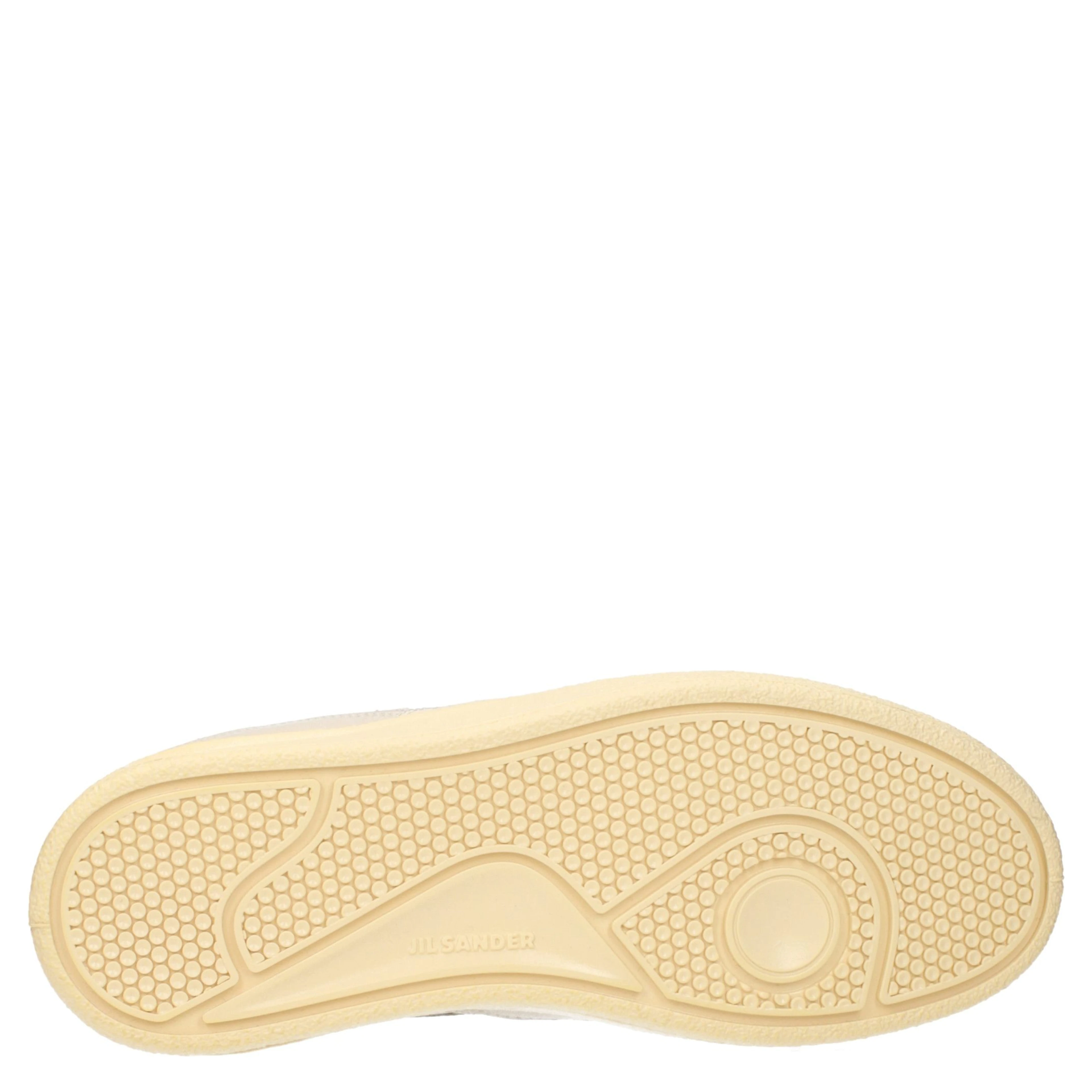Beige Leather Low Top Sneakers