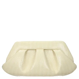 Beige Leather Clutch Bag