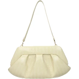 Beige Leather Clutch Bag
