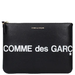 Black Leather Clutch Bag