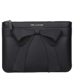 Black Leather Clutch Bag