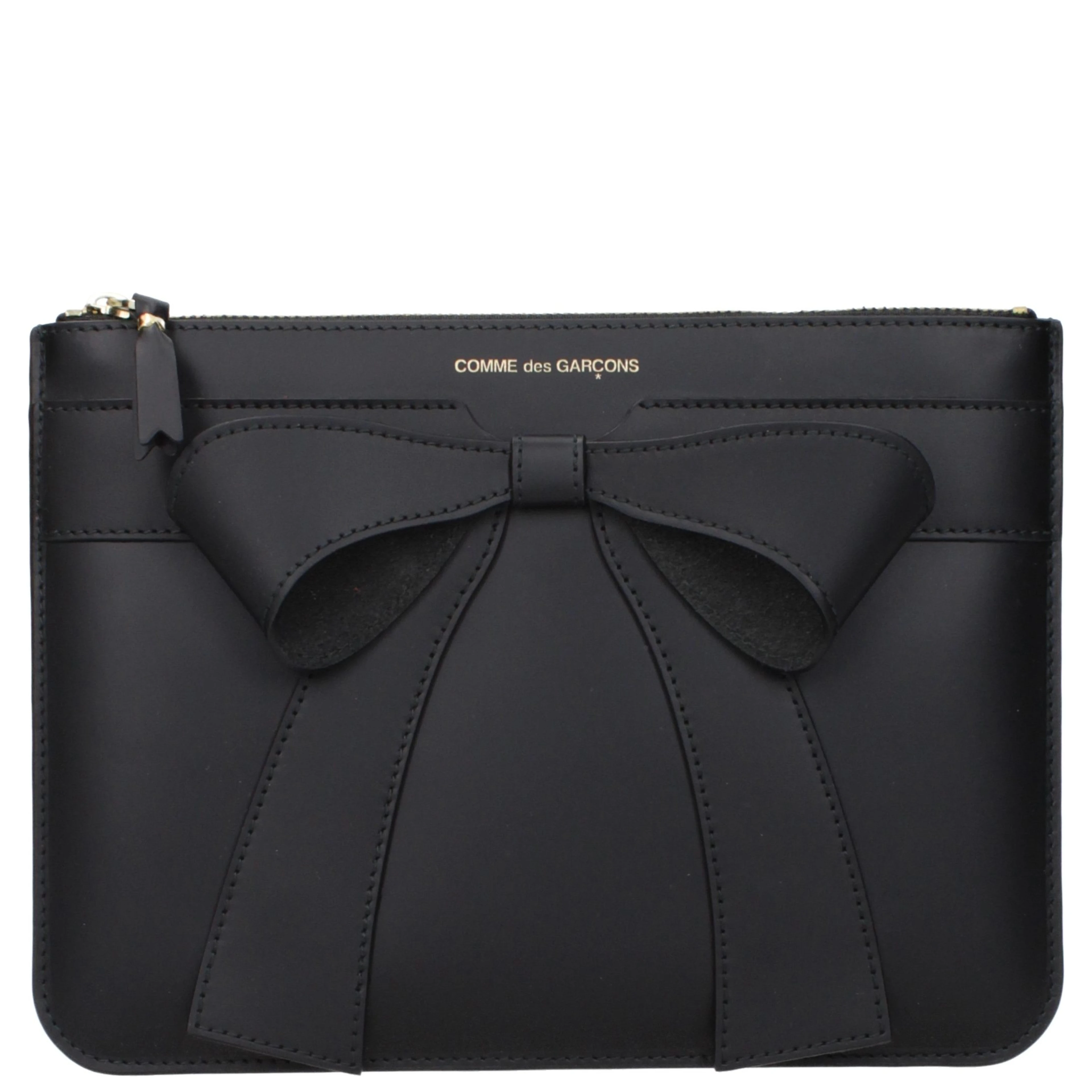 Black Leather Clutch Bag
