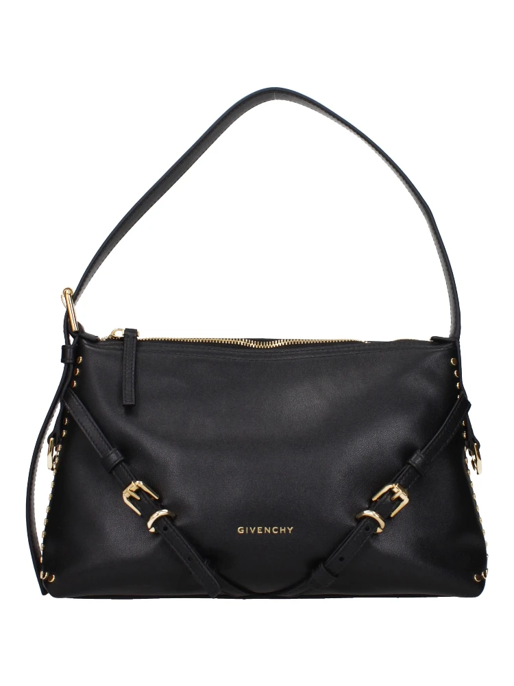 Black Leather Shoulder Bag