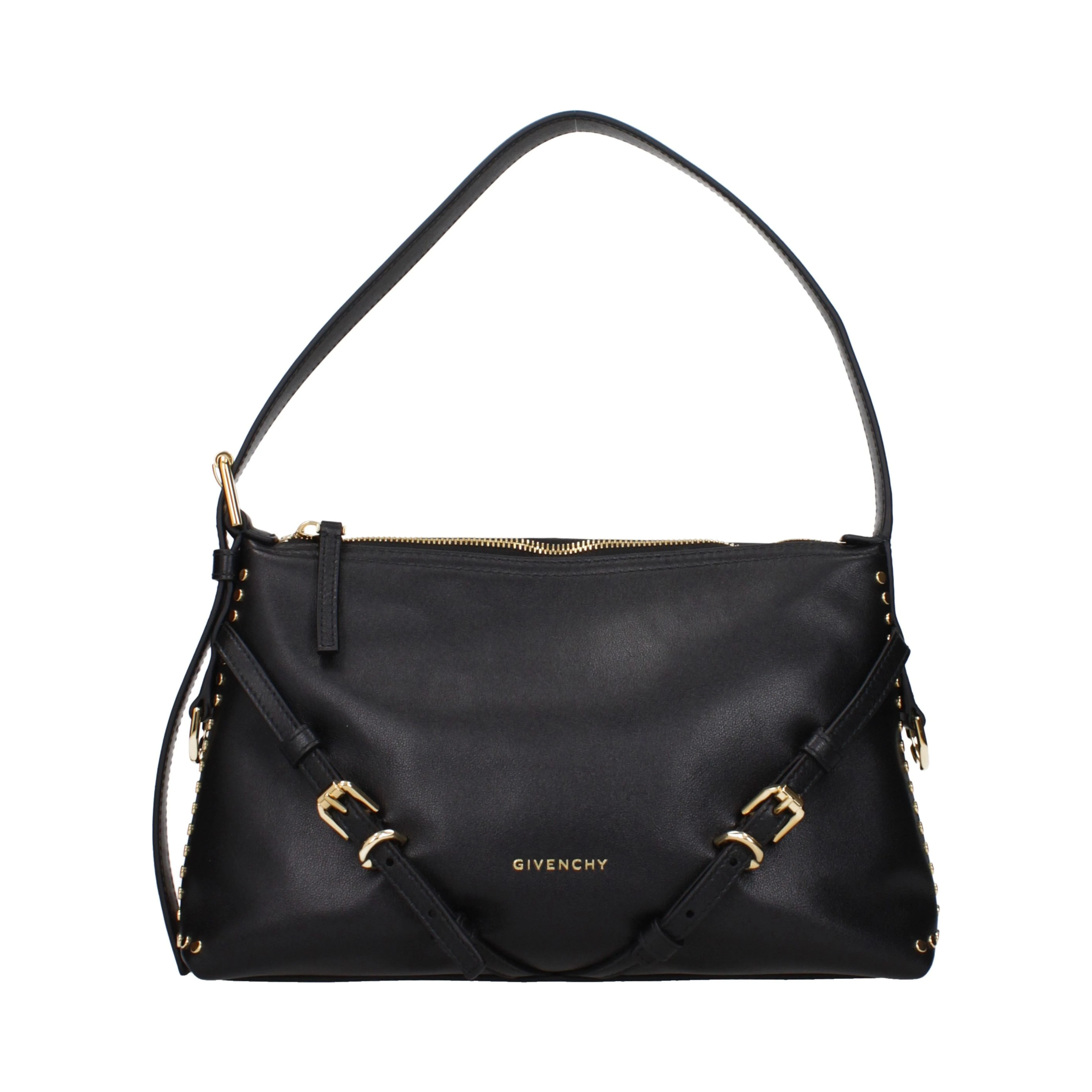 Black Leather Shoulder Bag