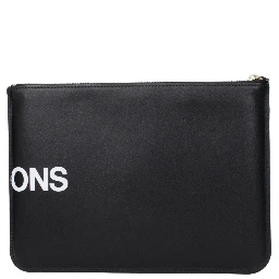 Black Leather Clutch Bag