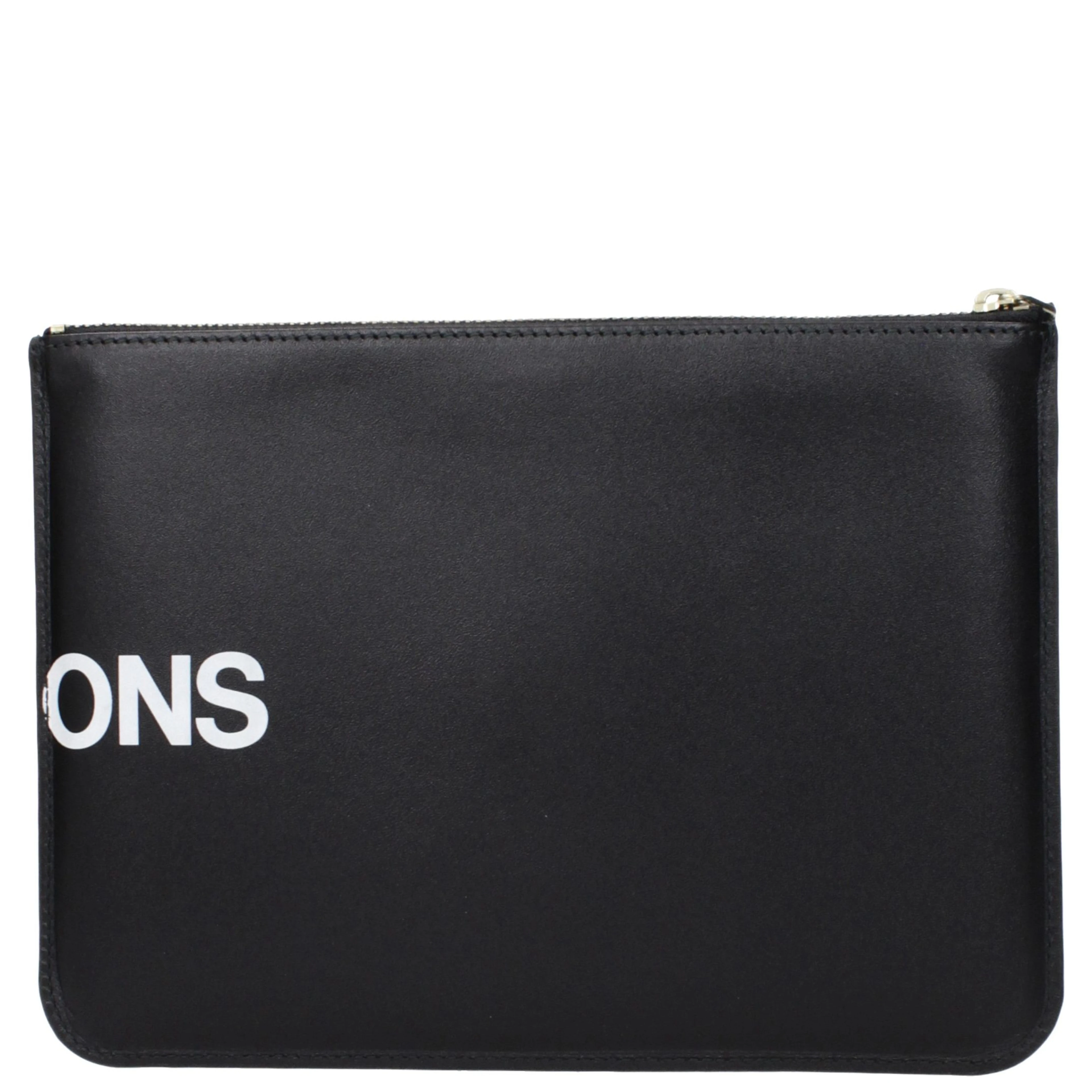 Black Leather Clutch Bag