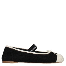 Black Fabric Ballet Flats