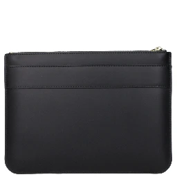 Black Leather Clutch Bag