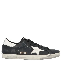 Black Cowhide Low Top Sneakers